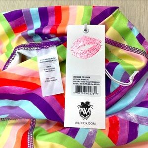 Wildfox HW Soleil 7/8 Leggings NWT 88$ Rainbow Colors Super Cute!